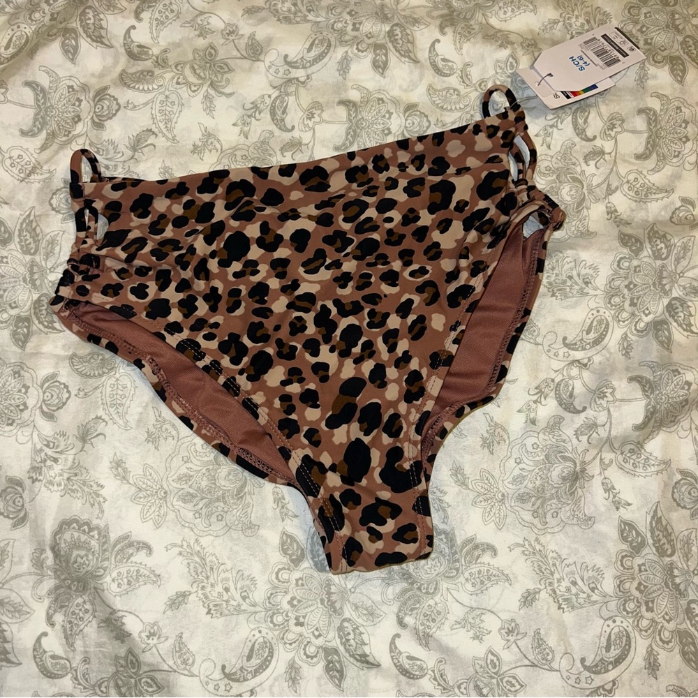 Time and Tru Leopard Print Bikini Bottoms Small